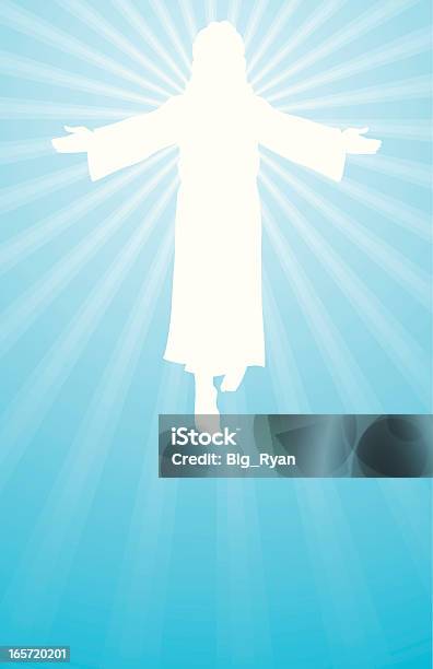 Jesus Is Risen Stock Illustration - Download Image Now - Jesus Christ, In Silhouette, Cartoon