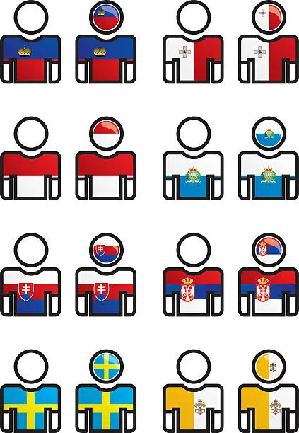 Vector illustration of nationality, language, sport - button