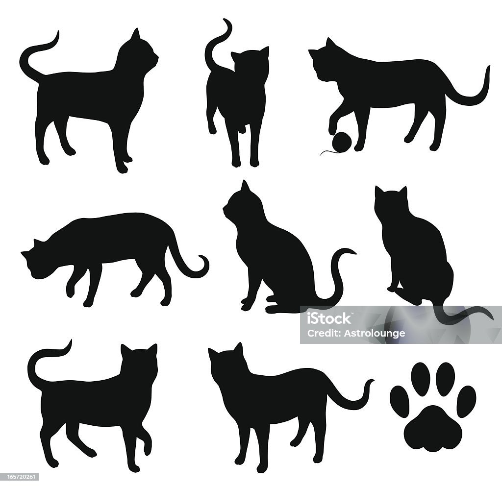 Les chats - clipart vectoriel de Chat domestique libre de droits