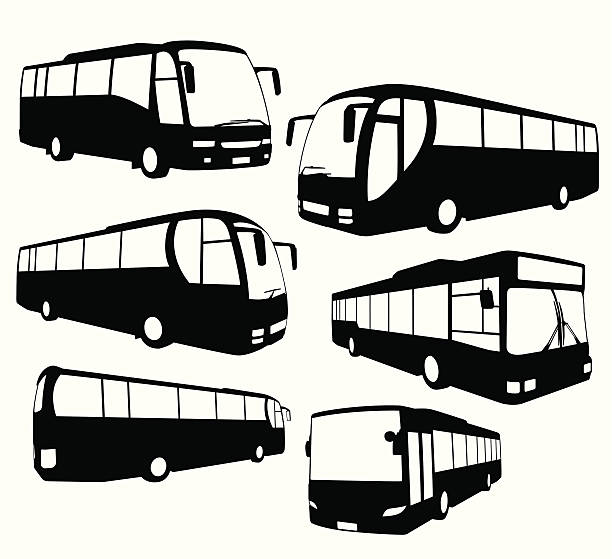 тур автобус collection - coach bus illustrations stock illustrations