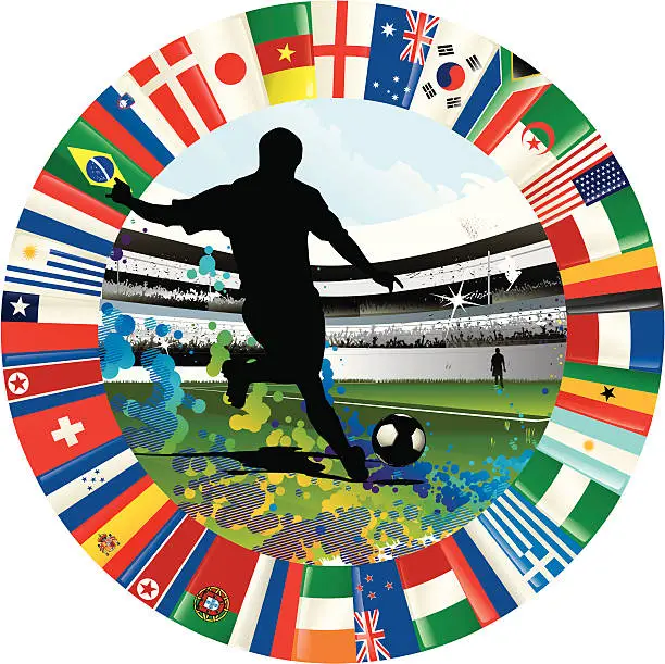 Vector illustration of Soccer world cup emblem