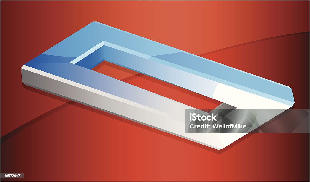 Rectangle Illusion An impossible rectangle optical illusion. Blue stock vector