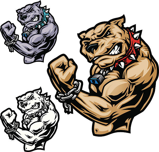 pit bull power - 比特犬 幅插畫檔、美工圖案、卡通及圖標