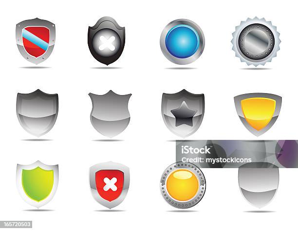 Icone Di Internet E Sicurezza - Immagini vettoriali stock e altre immagini di Blasone - Blasone, Icona, Illustrazione