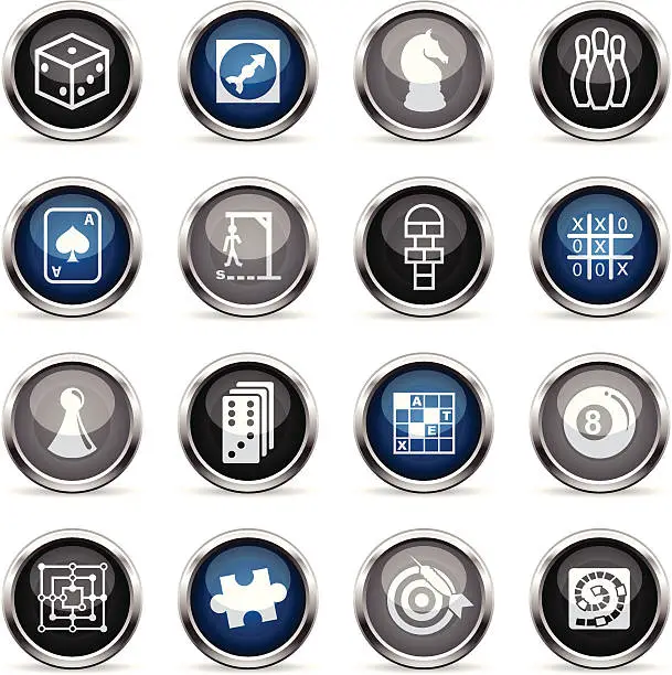 Vector illustration of Supergloss Icons - Games