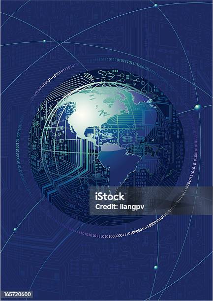 Mapa Do Mundo - Arte vetorial de stock e mais imagens de Globo terrestre - Globo terrestre, Placa de Circuito, Planeta