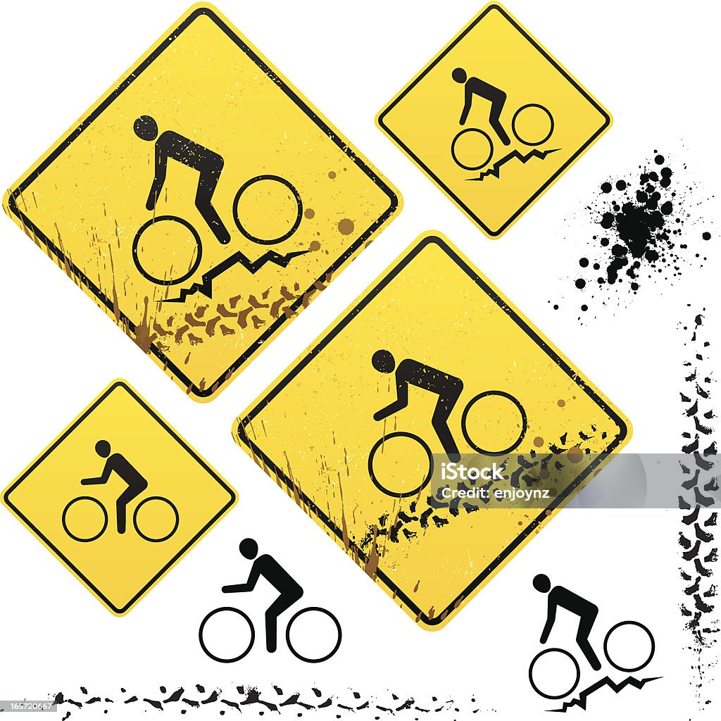 Горный велоспорт организма - Векторная графика Двухколёсный велосипед роялти-фри