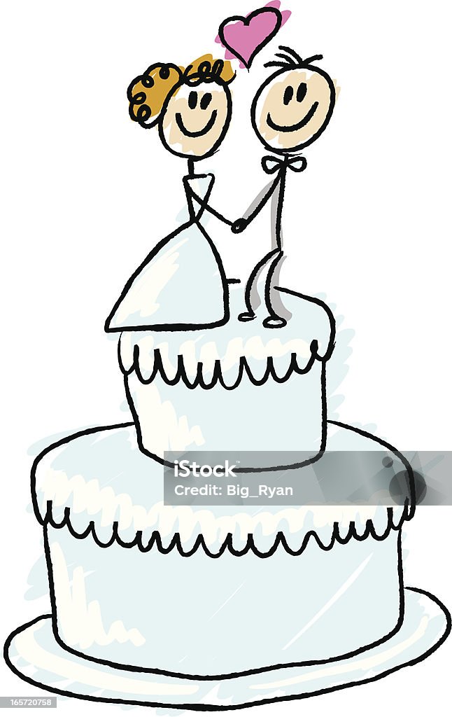 stick figure wedding cake  Wedding Cake stock vector