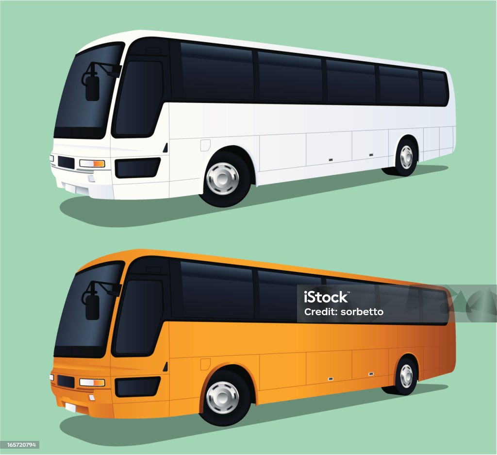 Travel Bus A set of tour bus in different colour. Zip contains AI and PDf format. Bus stock vector