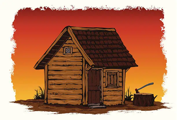 Vector illustration of toolshed