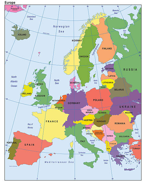 istock Colorful map of countries in Europe 165720843
