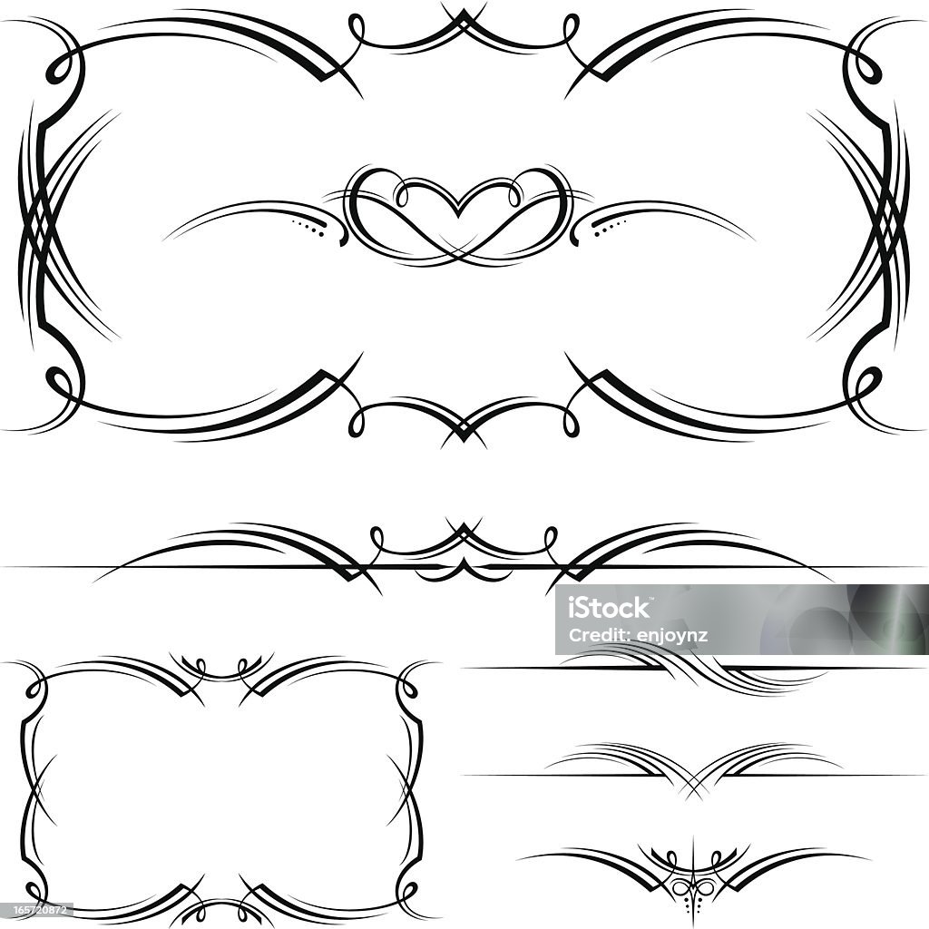 Ornate motif designs Elegant ornate motif designs. Calligraphy stock vector