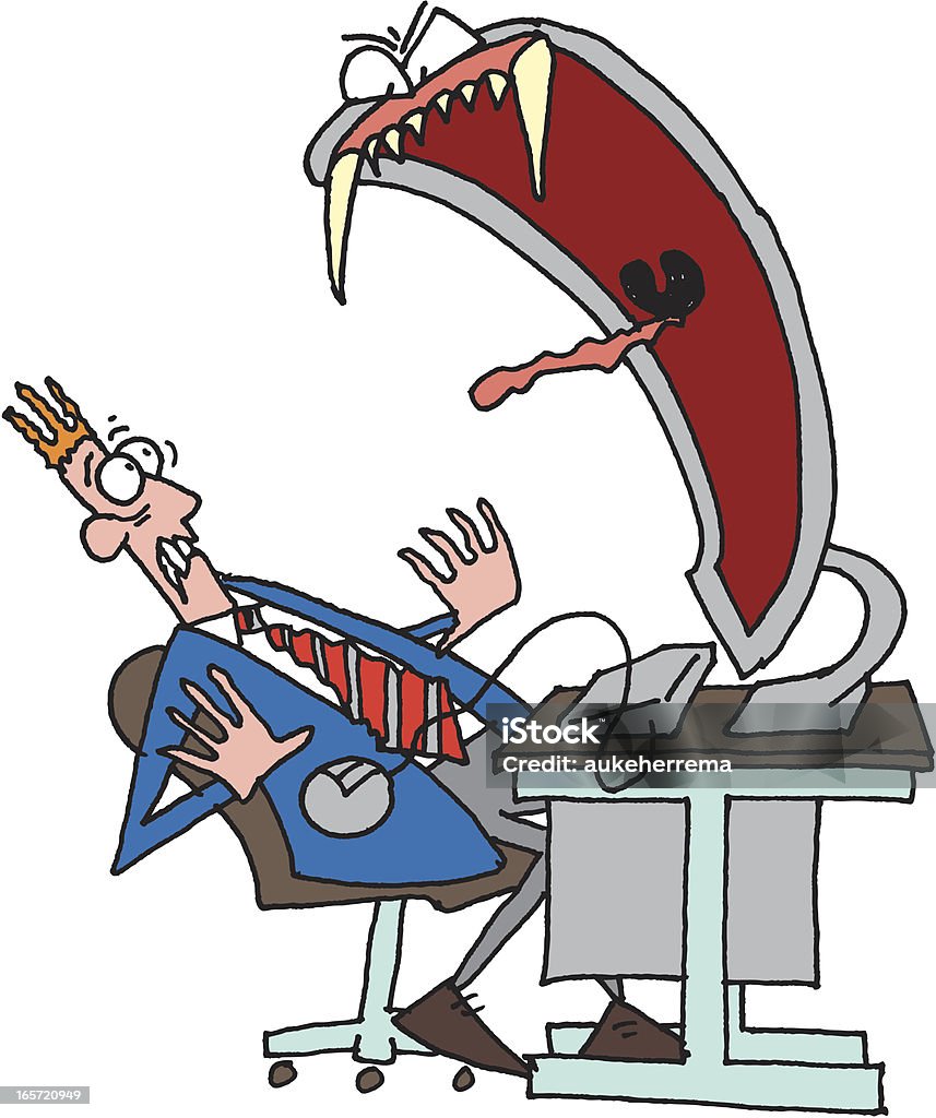 Angry Computer Display Angry Computer Stock Illustration - Download Image Now - Abstract ...