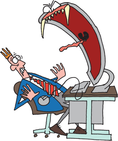 Angry Xcomouter Angry Computer Stock Illustration - Download Image Now - Abstract ...