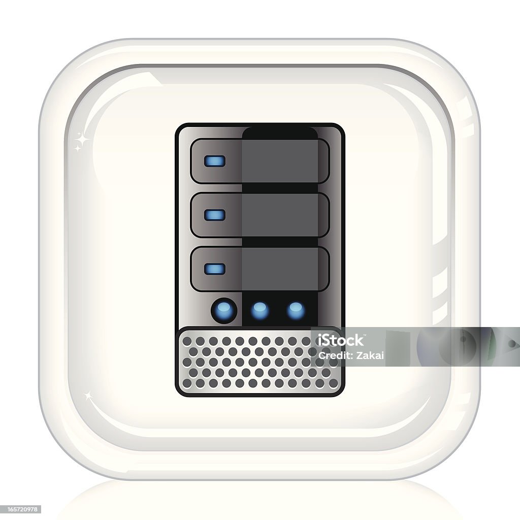 Network Work Button Network Server White Button Stock Illustration - Download Image Now ...