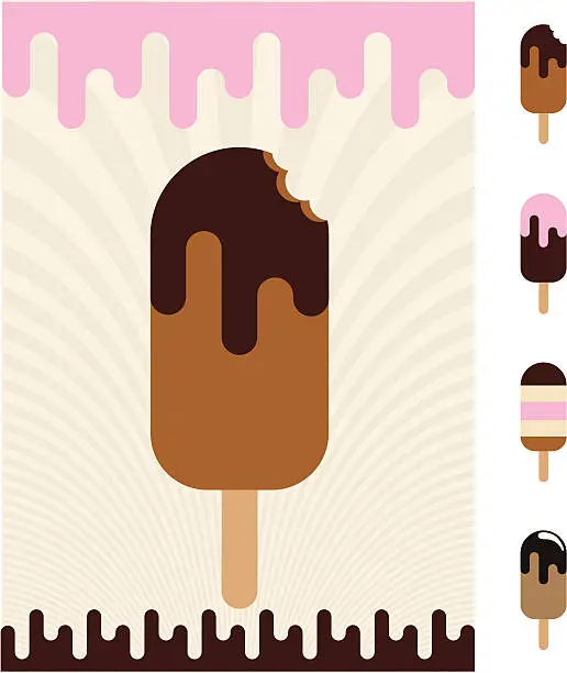 Vector illustration of Chocolate Ice Cream