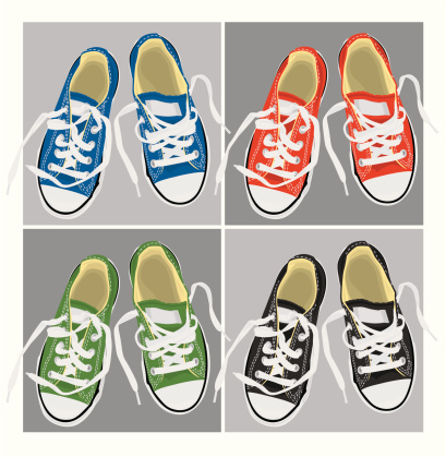 Casual shoes in four color choices.