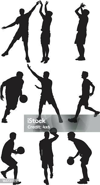 Ilustración de Básquetbol Jugadores En Acción y más Vectores Libres de Derechos de Jugador de baloncesto - Jugador de baloncesto, Actividad, Actividad física
