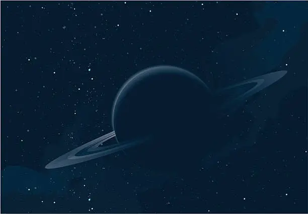 Vector illustration of Ring planet