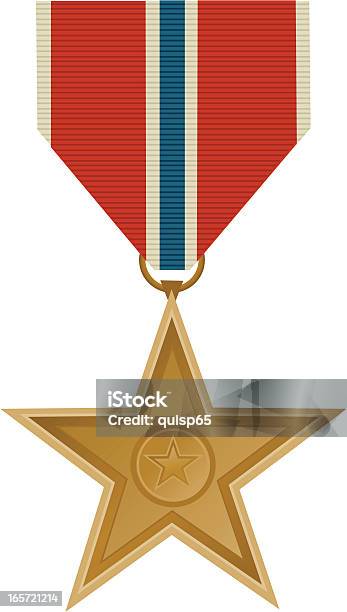 Estrela Medalha Militar De Bronze - Arte vetorial de stock e mais imagens de Tropa - Tropa, Medalha, Crachá - Acessório