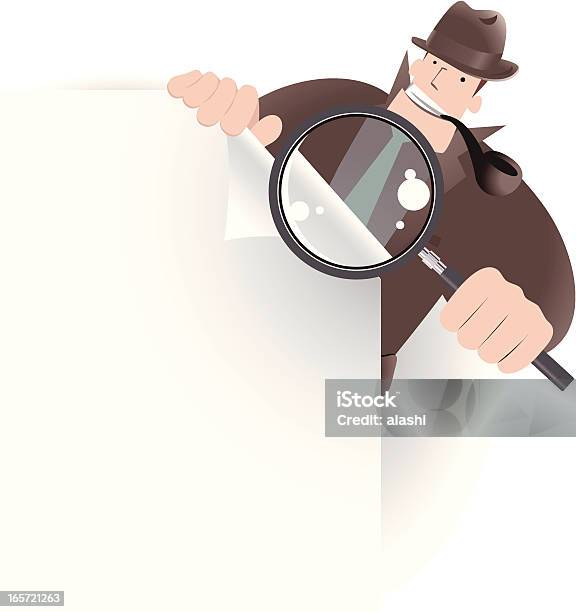 探偵検査官拡大鏡ファイルを検索して何か - マンガのベクターアート素材や画像を多数ご用意 - マンガ, イラストレーション, 探偵