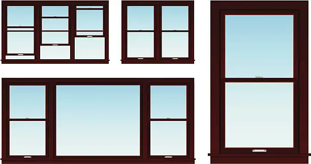 Vector illustration of Home improvement windows