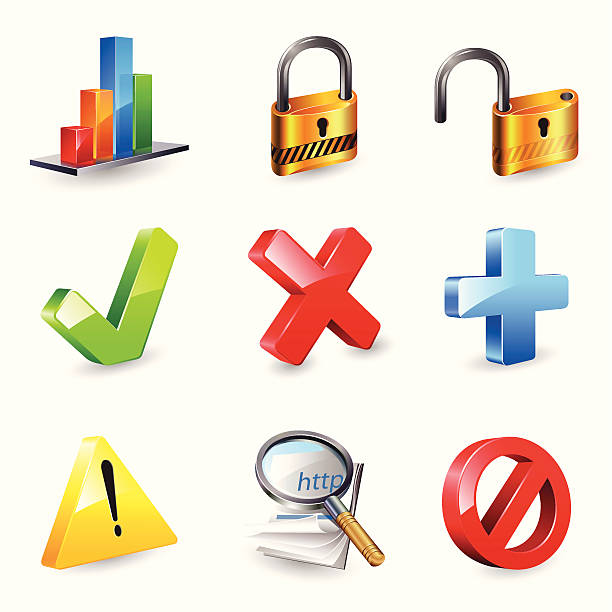 icons-internet, 3d-serie - web 2 0 stock-grafiken, -clipart, -cartoons und -symbole