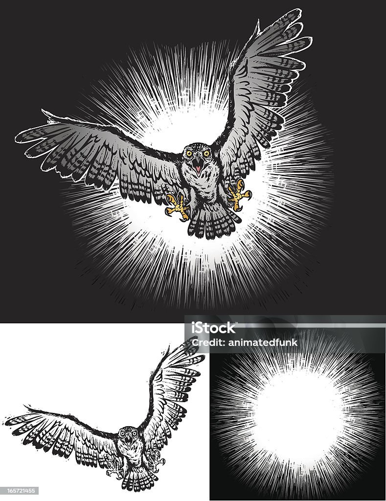 Śmigłowiec Hawk - Grafika wektorowa royalty-free (Jastrząb - ptak)