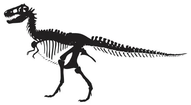 Vector illustration of T-Rex silhouette vector