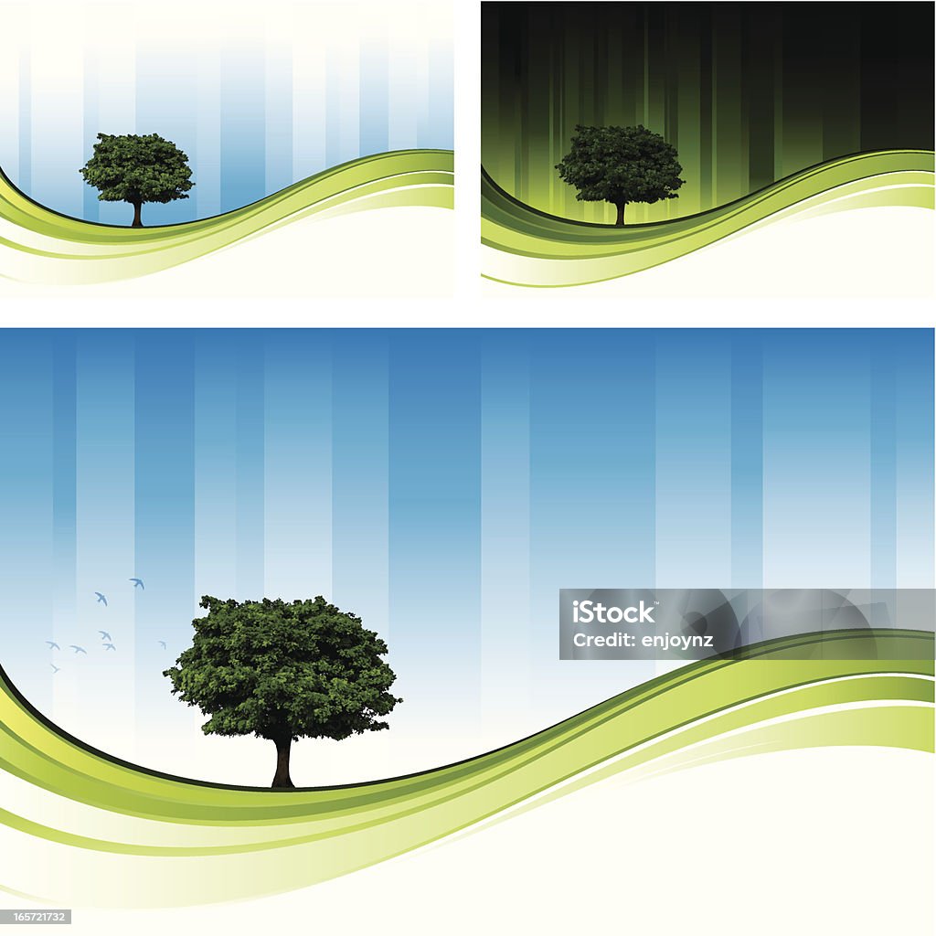 Árvore Design de fluxo - Vetor de Campo royalty-free