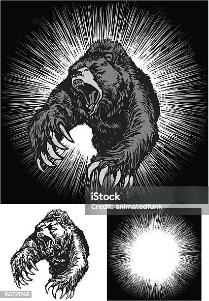 Vetores de Angry Bear Ataque e mais imagens de Urso - Urso, Ataque de animais, Ilustração e Pintura