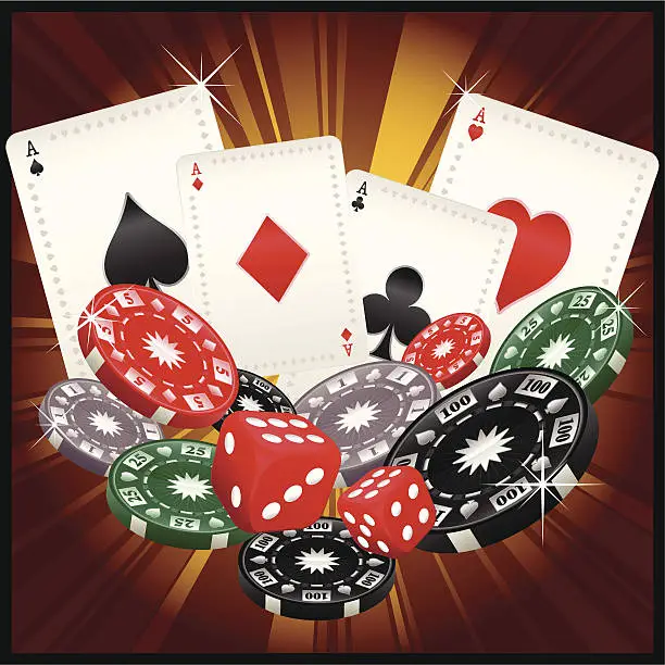 Vector illustration of Casino Background Illustration