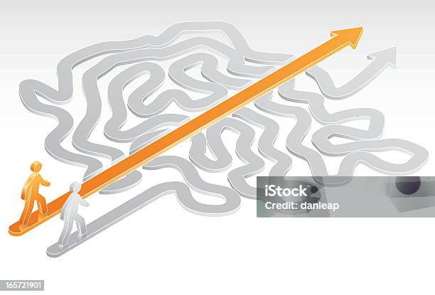 Iso Icon The Easy Route Stock Illustration - Download Image Now - Complexity, Simplicity, Effortless