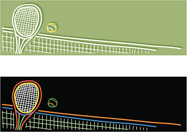 テニスのバナー - tennis backgrounds banner placard点のイラスト素材／クリップアート素材／マンガ素材／アイコン素材