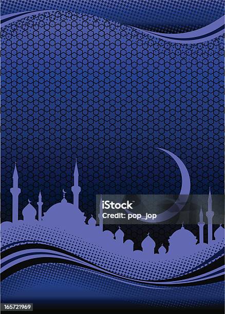 Арабские Ночь — стоковая векторная графика и другие изображения на тему Ислам - Ислам, Фоновые изображения, Тёмно-синий