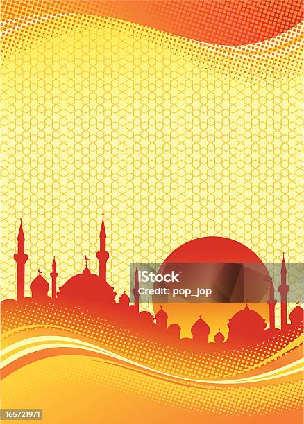 Vetores de Arabian Pôrdosol e mais imagens de Amarelo - Amarelo, Arábia, Atividade Recreativa