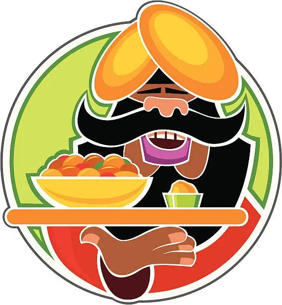Vector illustration of Indian chef