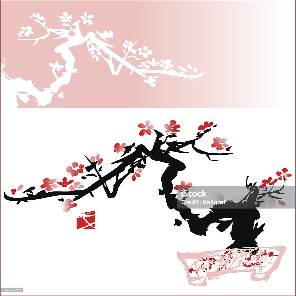Blossom Baum - Lizenzfrei Bonsai Vektorgrafik