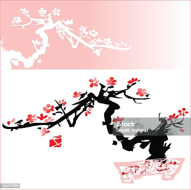 Blossom Baum Stock Vektor Art und mehr Bilder von Bonsai - Bonsai, Pflaumenblüte, Vektor
