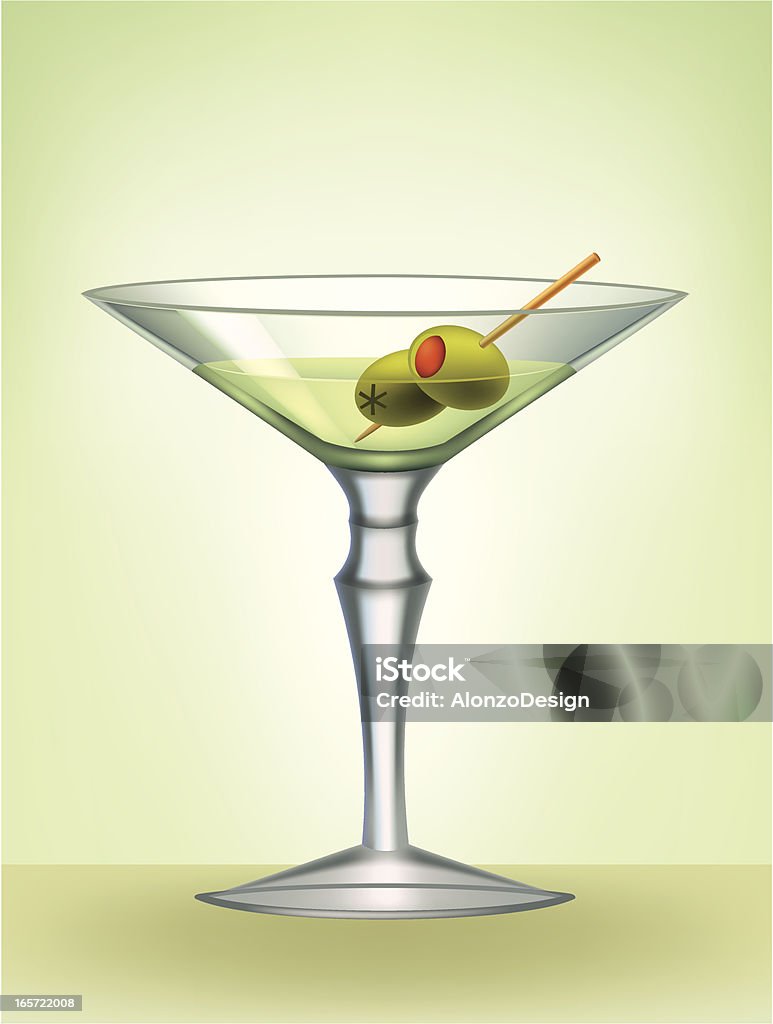 Коктейль с мартини - Векторная графика Алкоголь - напиток роялти-фри