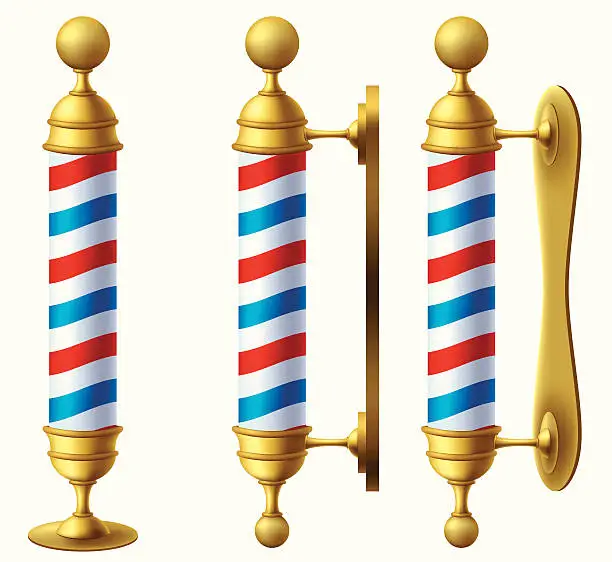 Vector illustration of Barber Pole