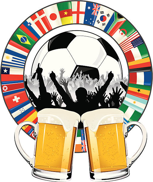stockillustraties, clipart, cartoons en iconen met world soccer cup celebration - argentina fans world cup