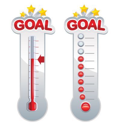 Two different style Goal Thermometers.