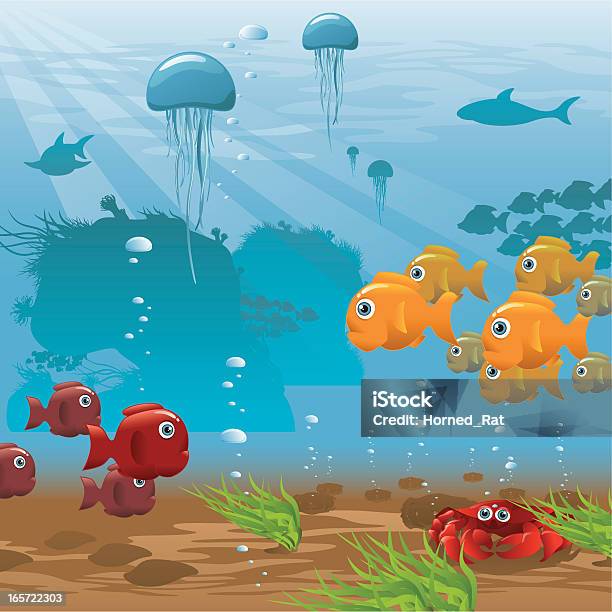 아쿠아틱seafloor 생은 귀여운에 대한 스톡 벡터 아트 및 기타 이미지 - 귀여운, 바다, 해양 생물