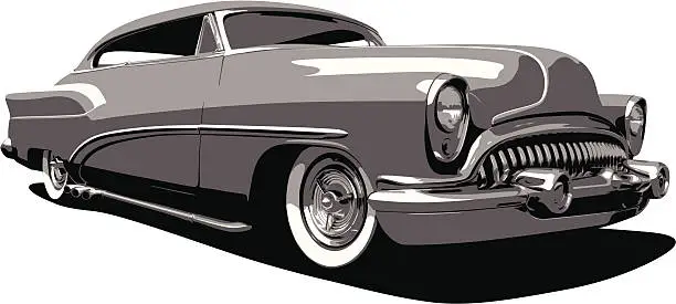 Vector illustration of Early 1950's Buick Automobile