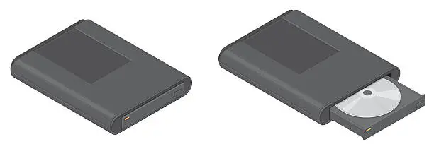 Vector illustration of CD And DVD Drive