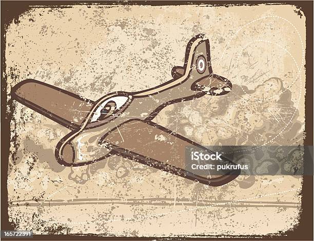 Vetores de Grunge Modelo De Avião e mais imagens de Nostalgia - Nostalgia, Avião, Acabado