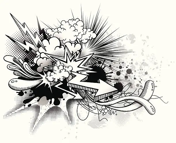 Vector illustration of Graffiti Explosion