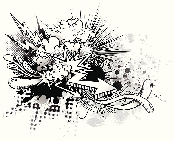 graffiti explosion - 爆炸 插圖 幅插畫檔、美工圖案、卡通及圖標