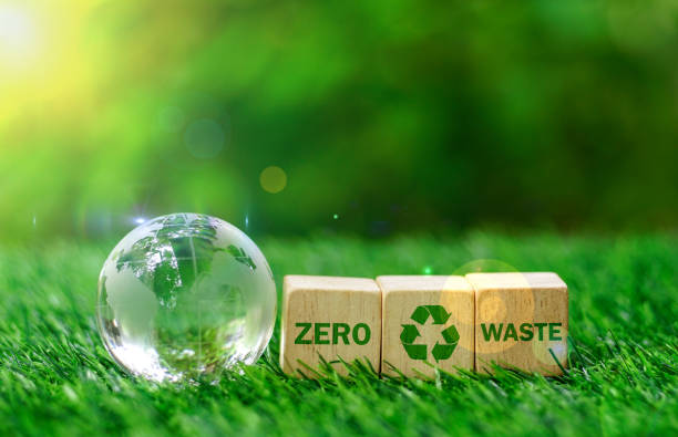 istock Net zero waste concept with glass globe and Recycle symbol.Climate neutral long term strategy. Sustainable business development.Conscious consumption.Waste management.Environment Earth day banner. 1657225790